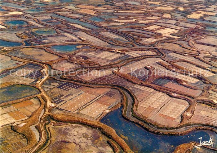 Cote d Amour Region Les marais salants Salzgaerten Fliegeraufnahme