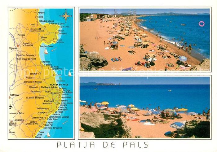 Platja de Pals Platja Strand Landkarte Kueste