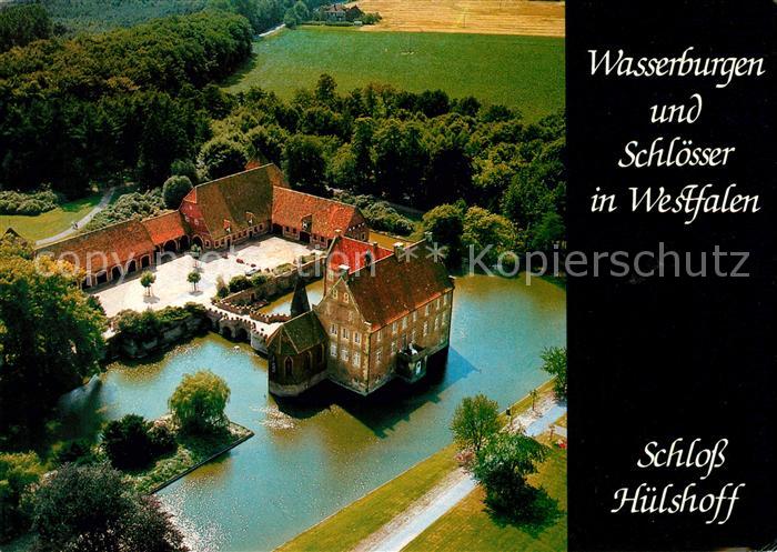 Huelshoff Burg Schloss Serie Wasserburgen und Schloesser in Westfalen Fliegerauf