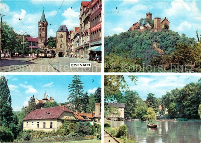 Eisenach Thueringen Platz der DSF Nikolaitor Wartburg Karthausgarten Prinzenteic