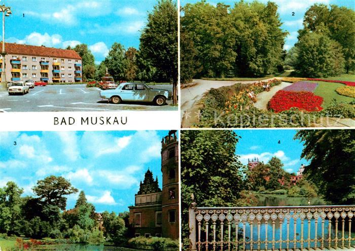 Bad Muskau Oberlausitz Platz des Friedens Park Moorbad Schlossruine