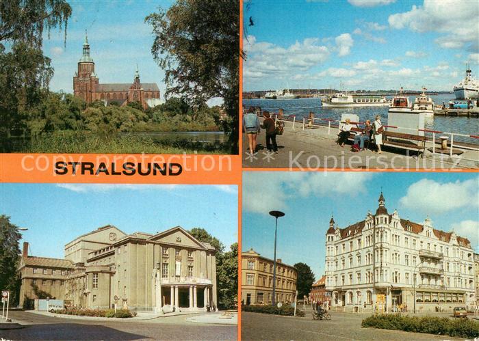 Stralsund Mecklenburg Vorpommern Marienkirche Hafen Theater Olaf Palme Platz Hot