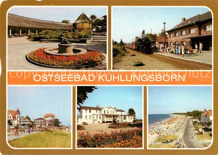 Kuehlungsborn Ostseebad Konzertgarten Bahnhof Schmalspurbahn Strandpromenade Hot