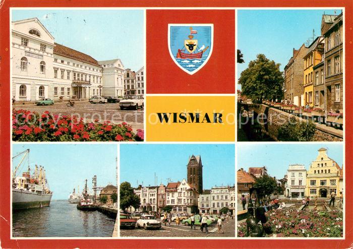 Wismar Mecklenburg Rathaus Muehlengrube Hafen Markt Marienkirche Loewenapotheke