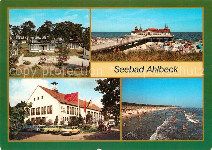 Ahlbeck Ostseebad Urlauberdorf Seebruecke FDGB Erholungsheim Strand