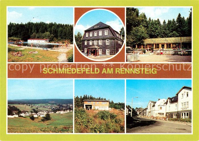 Schmiedefeld Rennsteig Waldbad Gaststaette Cafe Lenkgrund Bungalowsiedlung Liftb