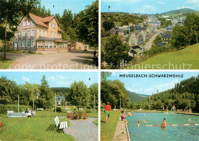 Meuselbach-Schwarzmuehle Konsum Gaststaette Schwarzmuehle Anlagen Schwimmbad