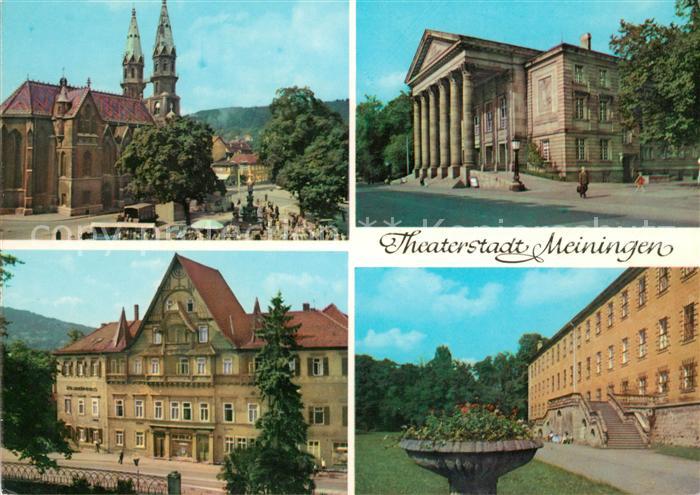 Meiningen Thueringen Platz der Republik Theater HO Hotel Saechsischer Hof Schlos