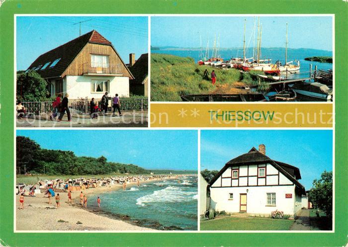 Thiessow Ostseebad Ruegen Betriebsferienheime Hafen Strand