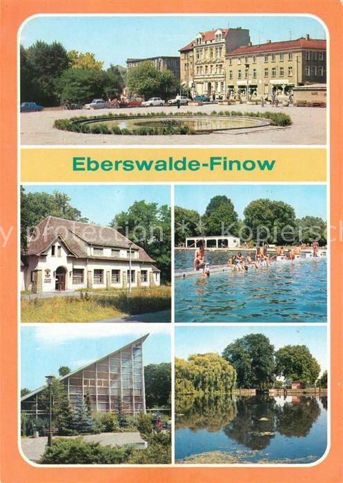Finow Eberswalde Platz der Freundschaft Gaststaette Freibad Tierpark Schleuse Fi