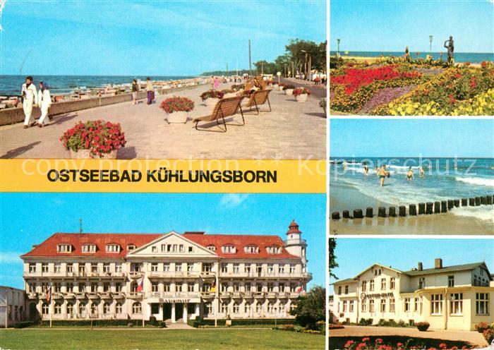 Kuehlungsborn Ostseebad Strandpromenade FDGB Erholungsheim Park Strand Ostsee Ho