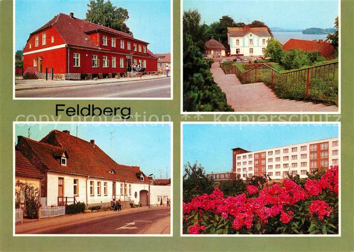 Feldberg Mecklenburg Rathaus FDGB Erholungsheime Apotheke Blumenbeet