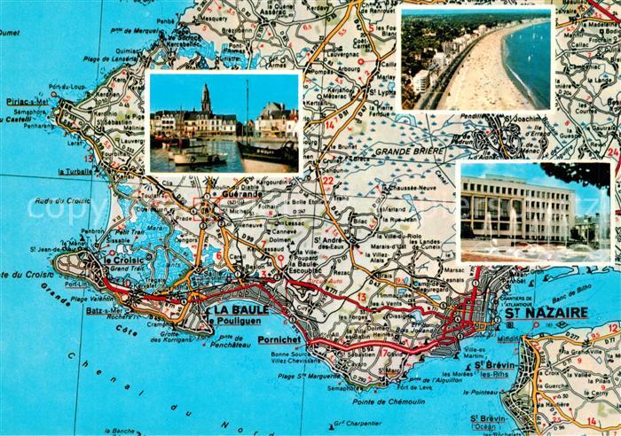 Le Croisic Landkarte Kueste La Baule St Nazaire
