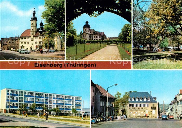 Eisenberg Thueringen Rathaus Schlossgarten Park des Friedens Schule Neubaugebiet