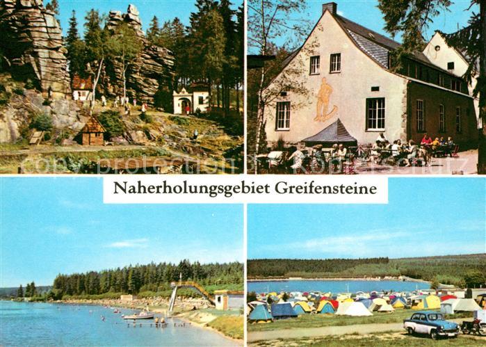 Greifensteine Erzgebirge Naturtheater Konsumgaststaette Berghaus Freibad Greifen