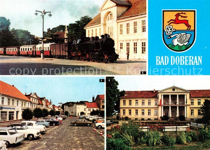 Bad Doberan Baederbahn Dampflokomotive Markt Moorbad Wappen