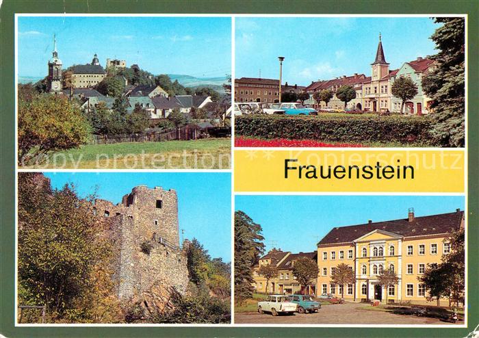 Frauenstein Brand-Erbisdorf Schloss Burgruine Markt Polytechnische Oberschule Ju