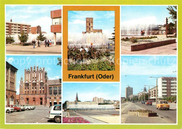 Frankfurt Oder Karl Marx Strasse Wasserspiele Rathaus Zentraler Platz