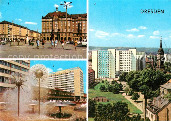 DRESDEN Elbe Haus Altmarkt Interhotel Lilienstein Neubaugebiet Gerokstrasse