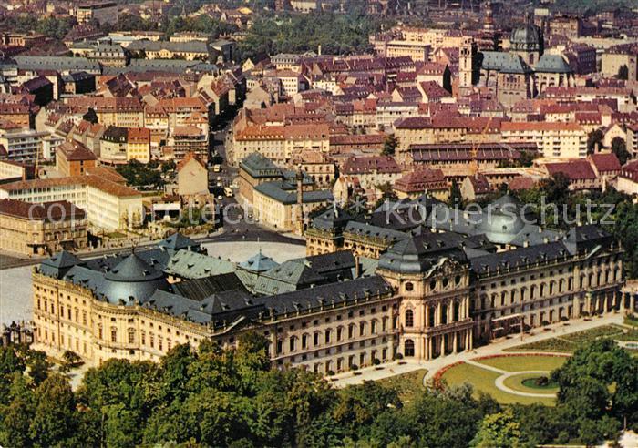 Wuerzburg Fliegeraufnahme Residenz