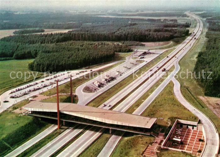 Nellinghof-Schierberg Fliegeraufnahme Autobahn BrueckenrasthausDammer Berge Hans
