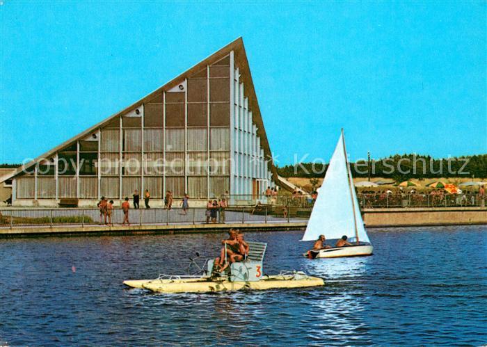 Hohenfelden Stausee Gaststaette Trettboot Segelboot