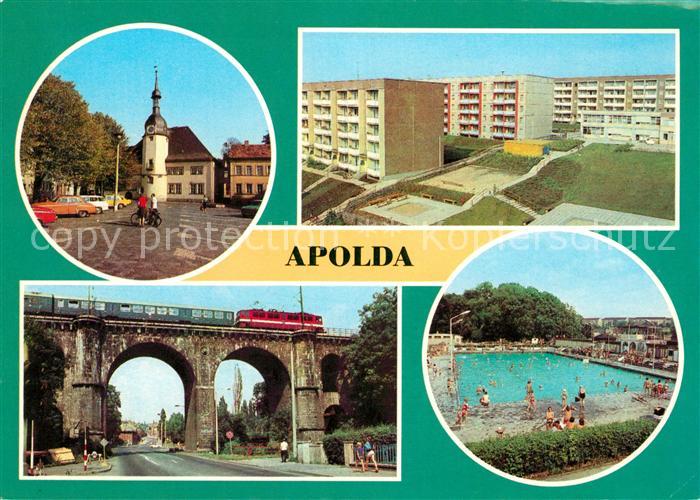 Apolda Markt Viadukt Neubaugebiet Freibad