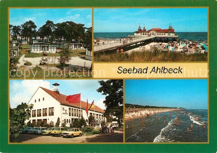 Ahlbeck Ostseebad Seebruecke FDGB Erholungsheim Strand