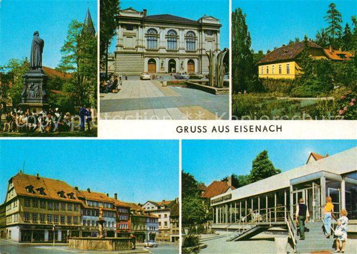 Eisenach Thueringen Lutherdenkmal Landestheater Kartausgarten Markt VEB Automobi