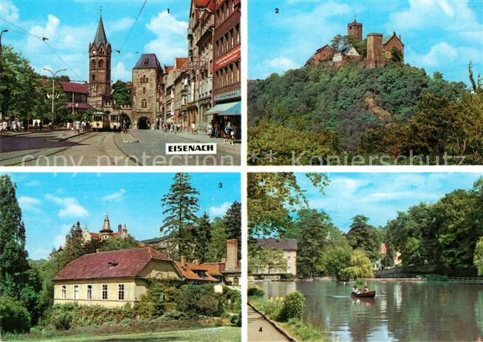 Eisenach Thueringen Wartburg Karthausgarten Prinzenteich Nikolaitor