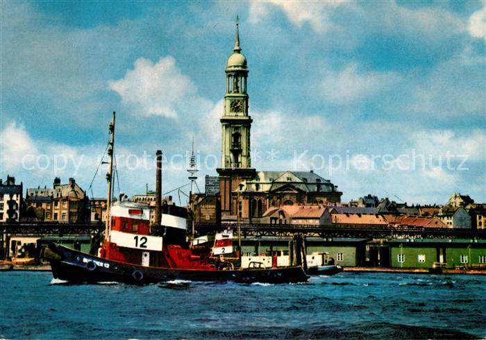 Hamburg Hafen Michaeliskirche