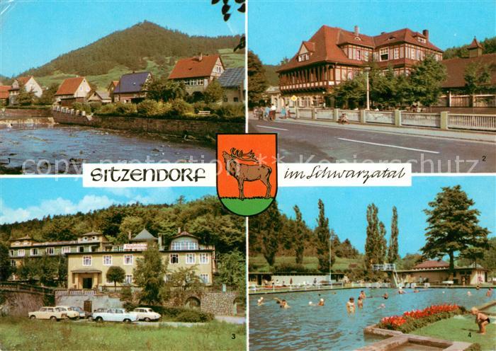 Sitzendorf Thueringen Schwarza Hotel Bergterrasse Hotel Zur Linde Schwimmbad