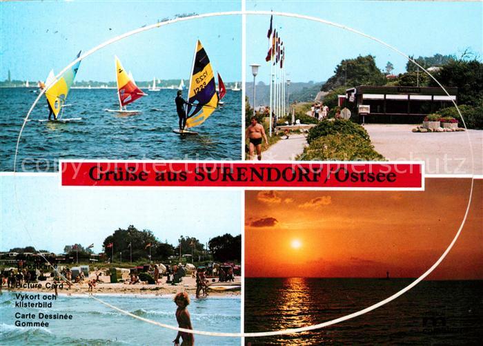 Surendorf Strand Surfer Abendstimmung