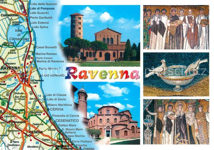Ravenna Italia Mosaik Landkarte