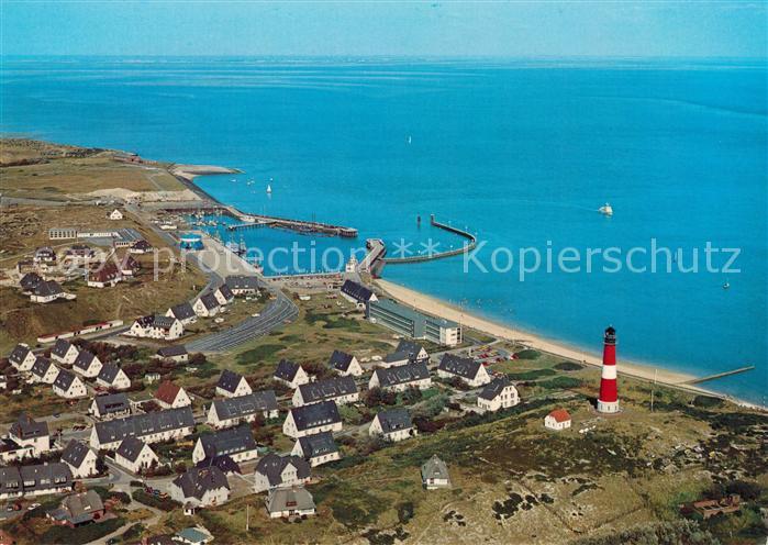 Hoernum Sylt Fliegeraufnahme  Hafen Leuchtturm