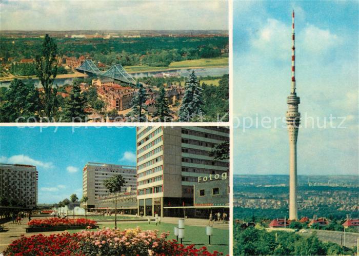 DRESDEN Elbe Fernsehturm Prager Strasse
