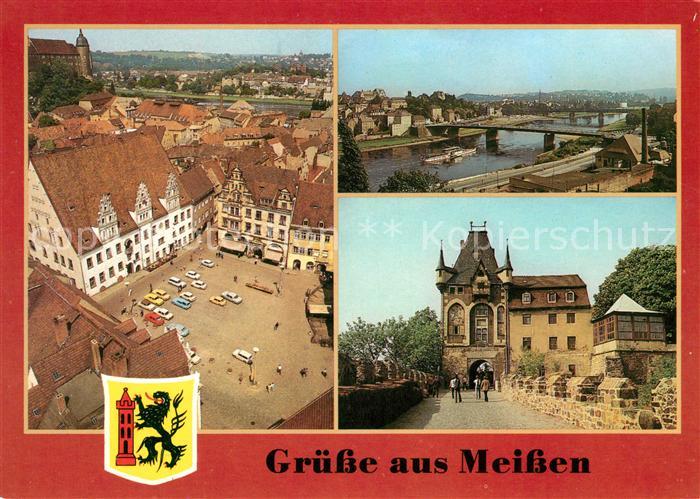 Meissen Elbe Sachsen Dom Albrechtsburg Marktplatz