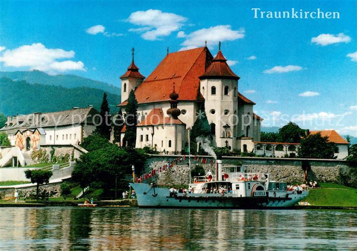 Traunkirchen Pfarrkirche Maria Kroenung Raddampfer Gisela