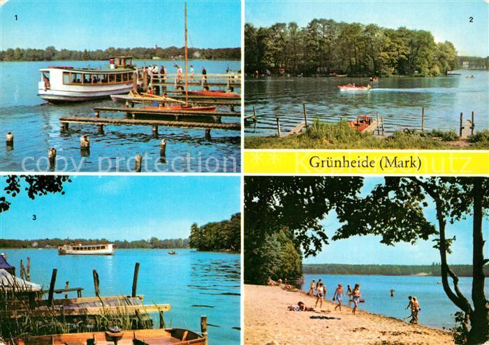 Gruenheide Mark Anlegestelle HOG Seeblick Lindwallinsel Badestrand