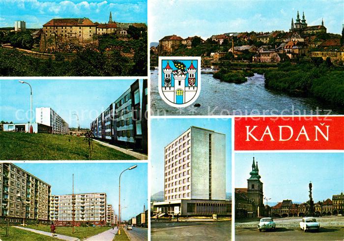 Kadan Stadtansichten Schloss Rathaus Hochhaus