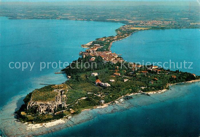 Sirmione Lago di Garda Fliegeraufnahme