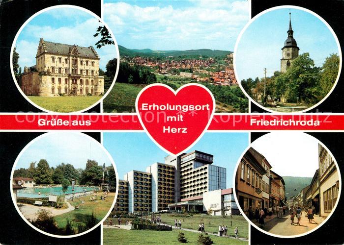 Friedrichroda Schloss Reinhardsbrunn Platz der Jungen Pioniere Schwimmbad