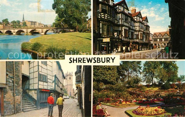 Shrewsbury Atcham English Bridge Irelands Mansions Bear Steps Fish Street Dingle