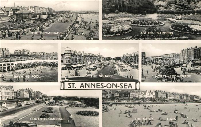 St Annes on Sea Promenade Ashton Gardens Bathing Pool Square Sands