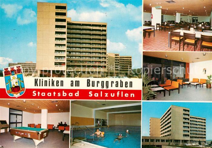 Bad Salzuflen Kliniken am Burggraben Speisesaal Spielzimmer Hallenbad