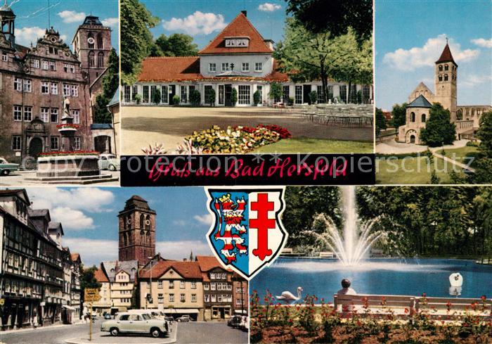 Bad Hersfeld Am Rathaus Wandelhalle Stiftsruine Linggplatz Kurparkteich
