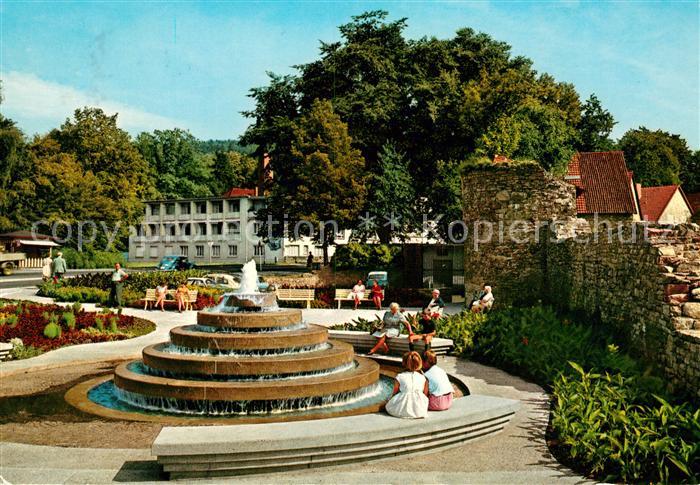 Bad Orb Springbrunnen mit Stadtmauer