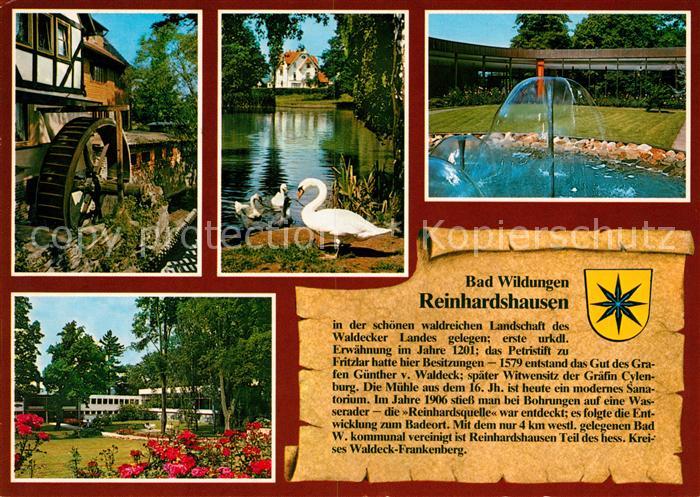 Reinhardshausen Alte Muehle Schwanenteich Wandelhalle Kurmittelhaus