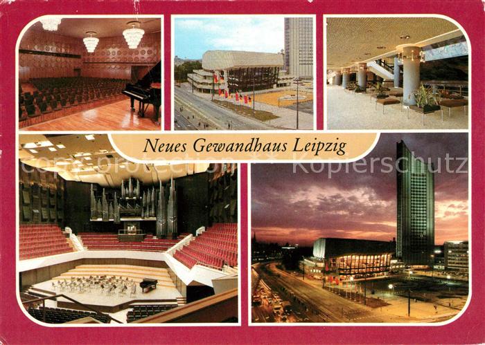 LEIPZIG Sachsen Neues Gewandhaus Saal Foyer Hochhaus Karl Marx Universitaet