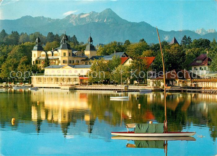 Velden Woerthersee Schloss mit Mittagskogel